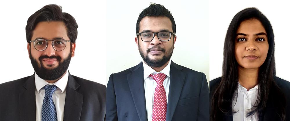 Ganjawala, Mudaliar, Ramesh (l to r) join AZB from WG