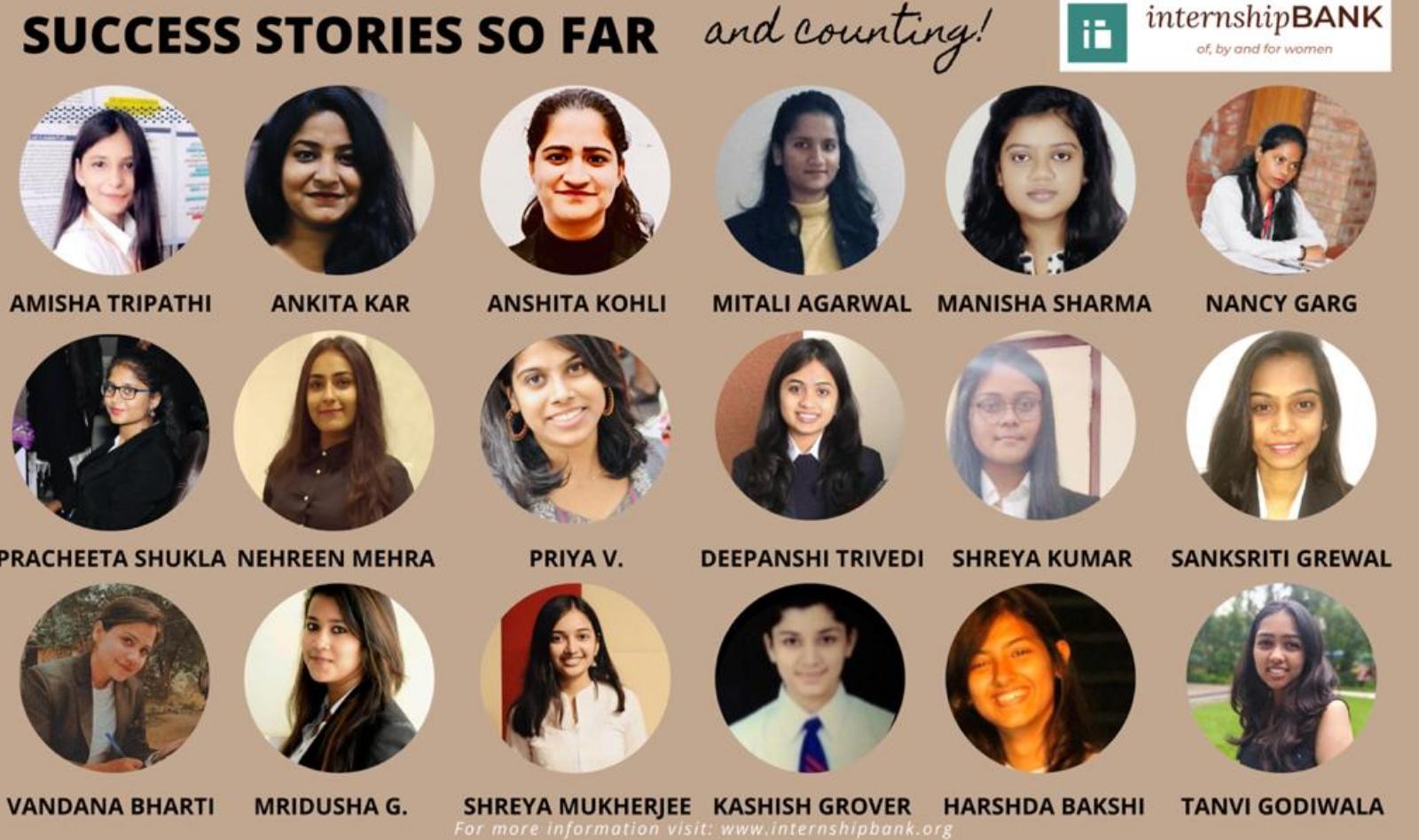 The first 18 placements by Internship Bank from recently: now that number is 28