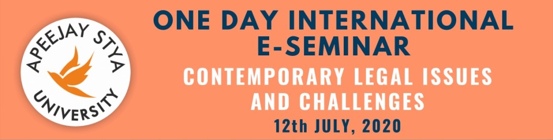 E-Seminar on Contemporary Legal Issues and Challenges | ASU