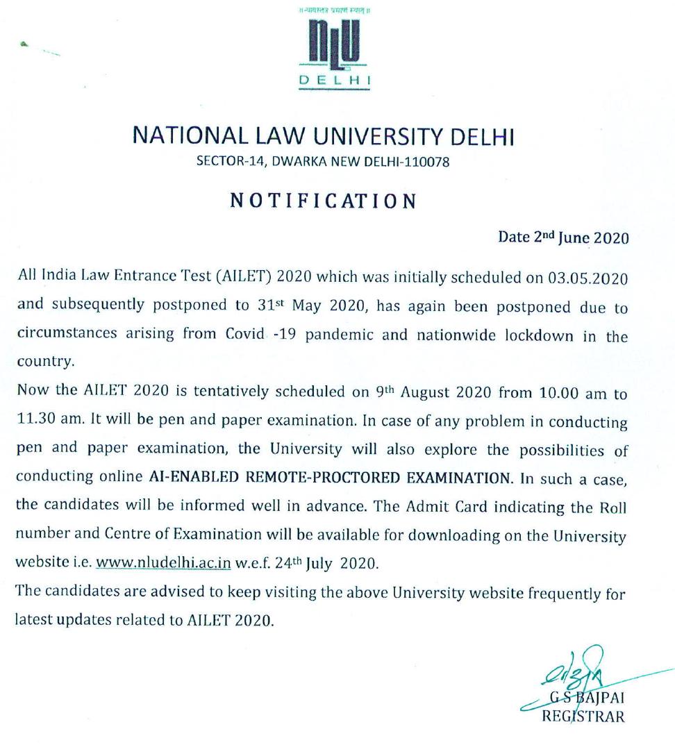 AILET: Neither this month, nor next