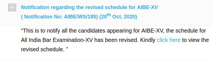 Notification announcing