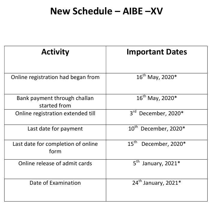 All India Bar Exam 15 has yet another new timetable