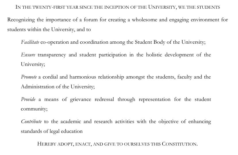 We The Students: NLIU gets first constitutional representative democracy