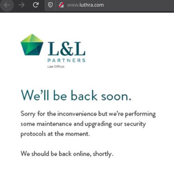 The Luthra website has been offline for weeks now: Who keeps domain name and other assets is likely to be one of several bones of contention in any litigation or break-up