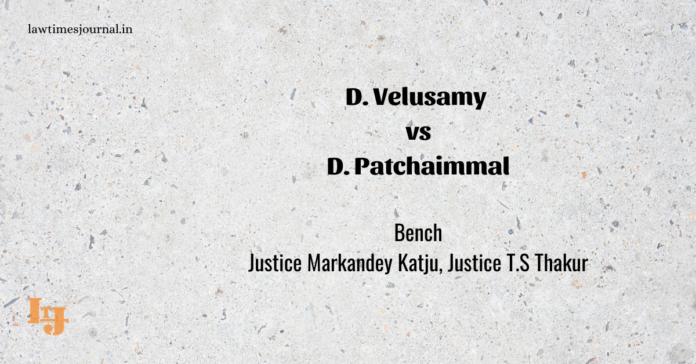 D. Velusamy vs. D. Patchaimmal D. Velusamy vs. D. Patchaimmal