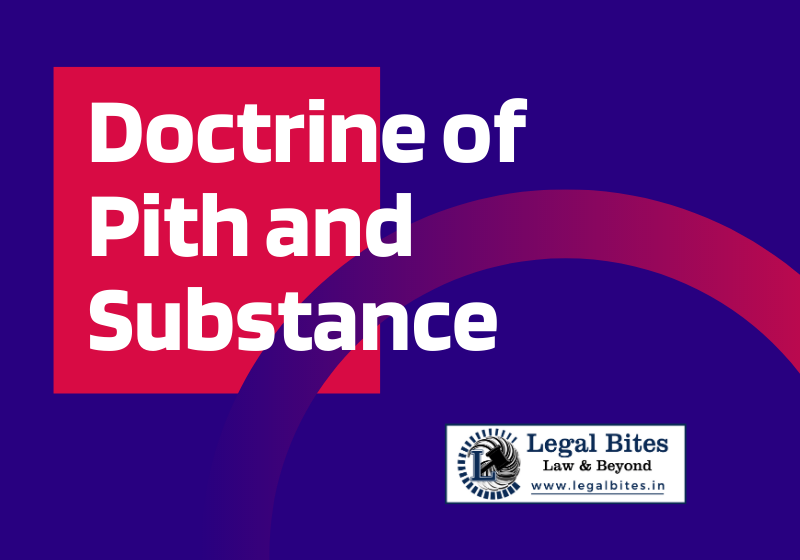 Doctrine of Pith and Substance