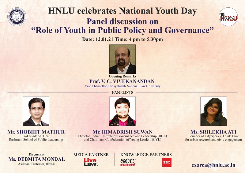 HNLU Press Panel Discussion Role of Youth in Public Policy and Governance