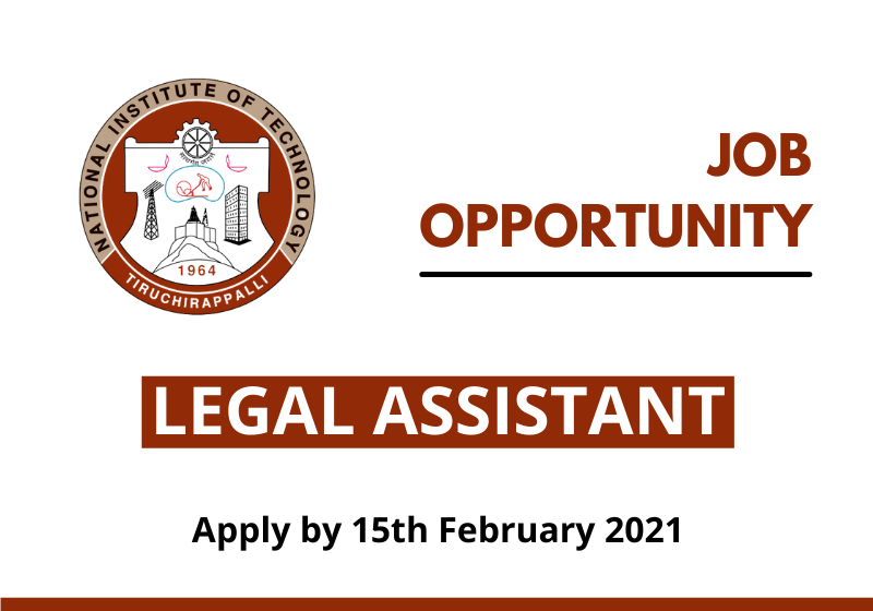 JOB: Legal Assistant | National Institute of Technology Tiruchirappalli