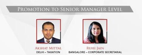 New senior managers
