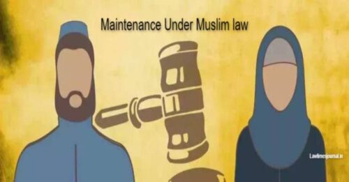 research paper on maintenance under muslim law