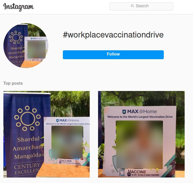 Vaccine shots on Insta