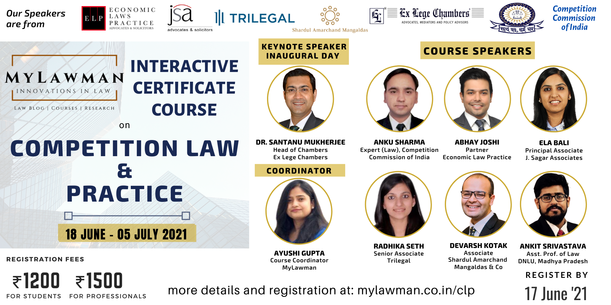 [Online] Interactive Certificate Course on Competition Law & Practice