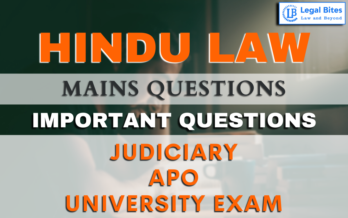 Write a short note on the self-acquired property. 1 Hindu Law Mains Question Answer Series