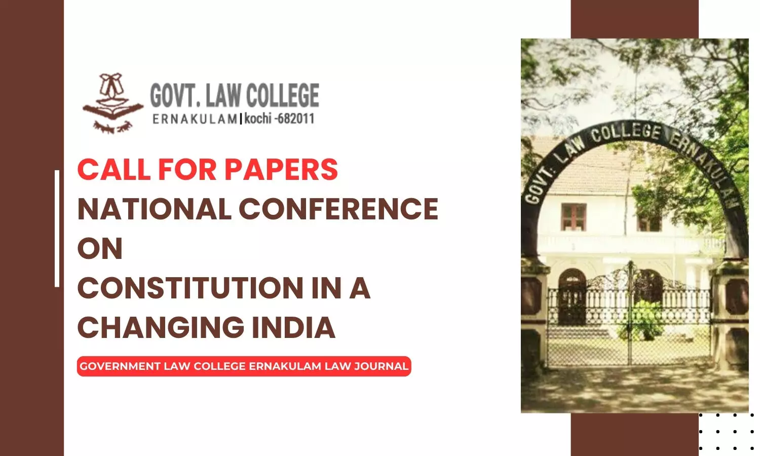 Call for Papers National Conference on Constitution in a Changing